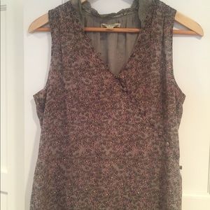 Grey silk print Banana Republic tip, small